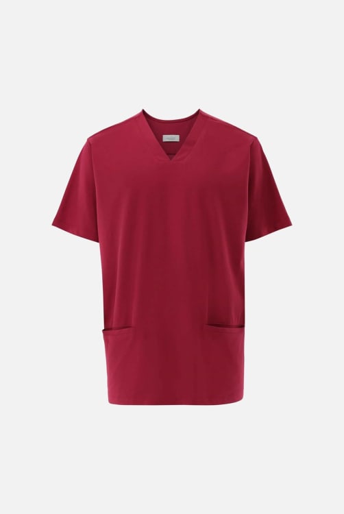 Van Laack Unisex Tunic MWU-S8-P With Piped Pocket Cranberry X3L