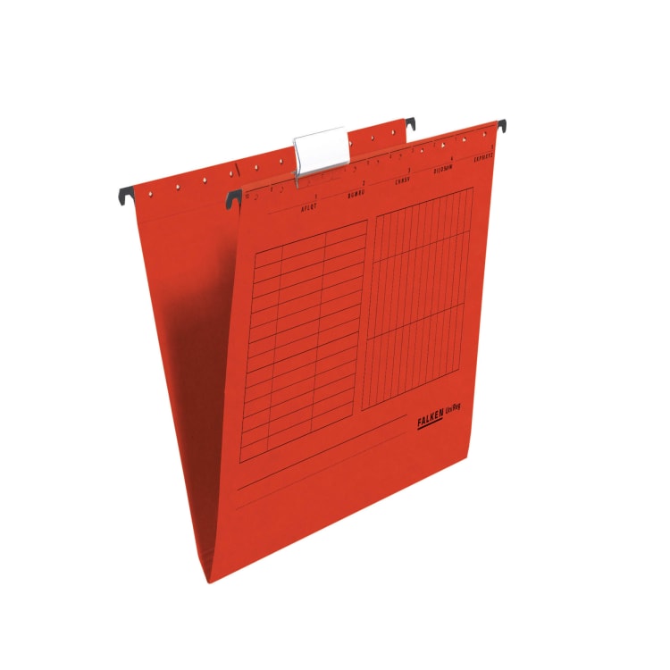Falken suspension folder open at side 5 pieces red