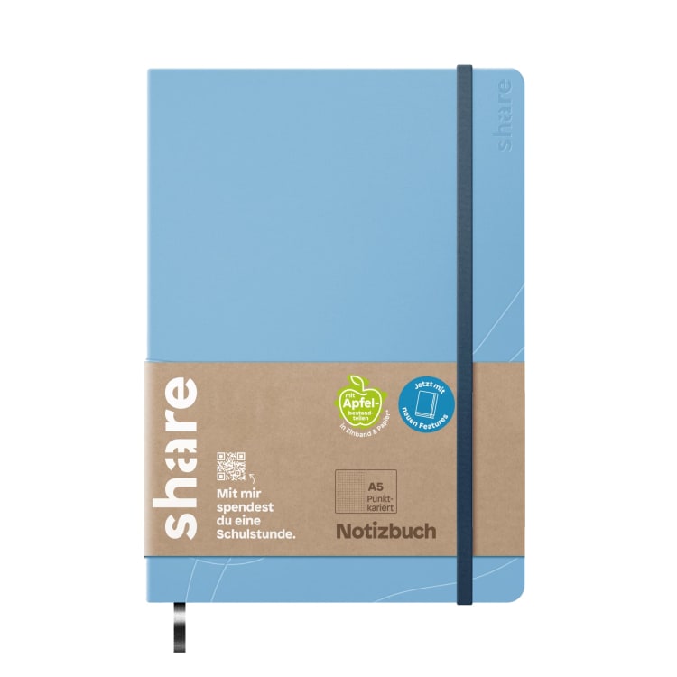 share journal A5 dotted light blue