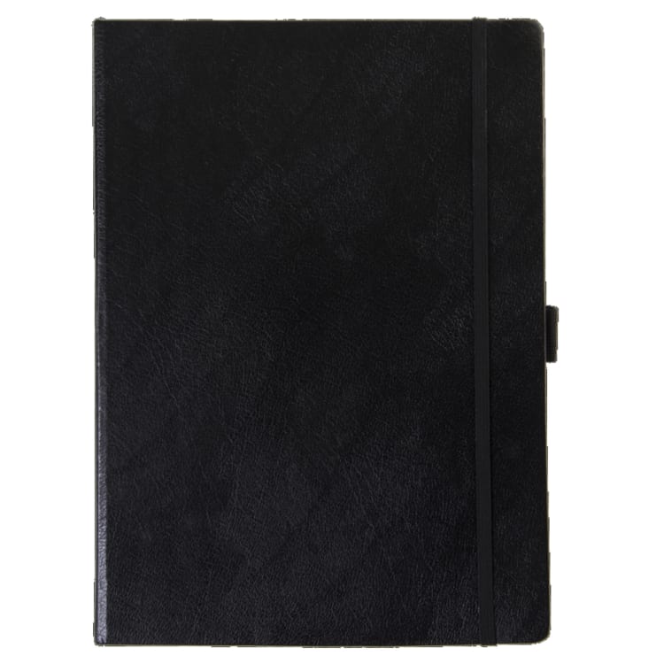 Westcott notebook A5 HC 96 sheets squared black