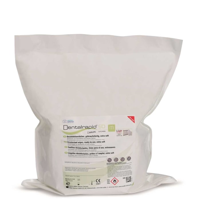 Dentalrapid SD wipes lemon M 2x240Bl Rl