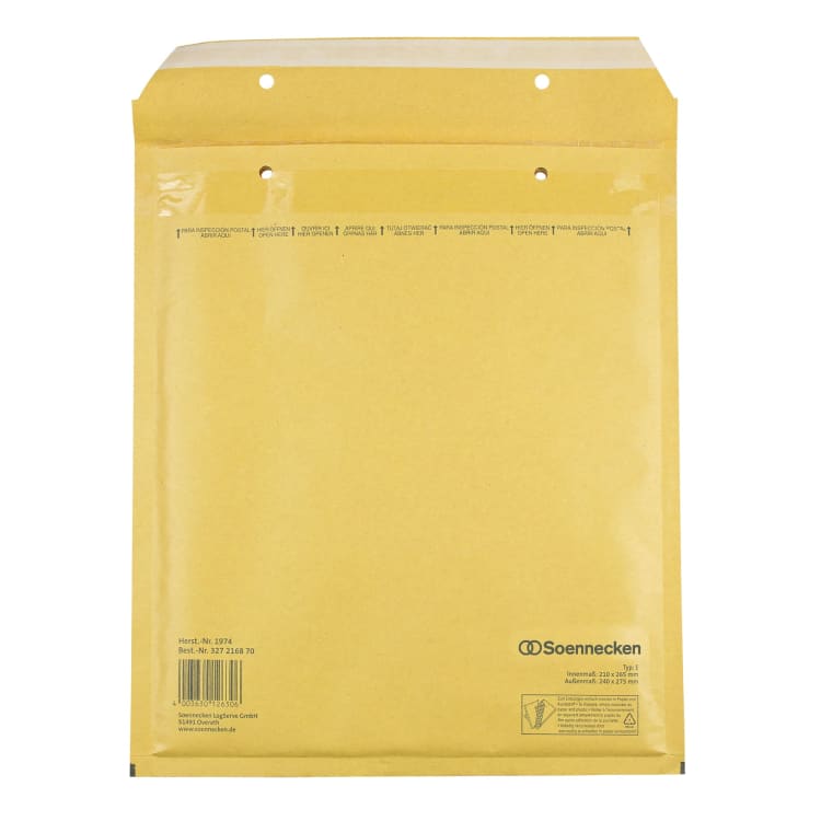 Soennecken bubble mailer E/2 210x265 mm peel & seal 100 pieces brown