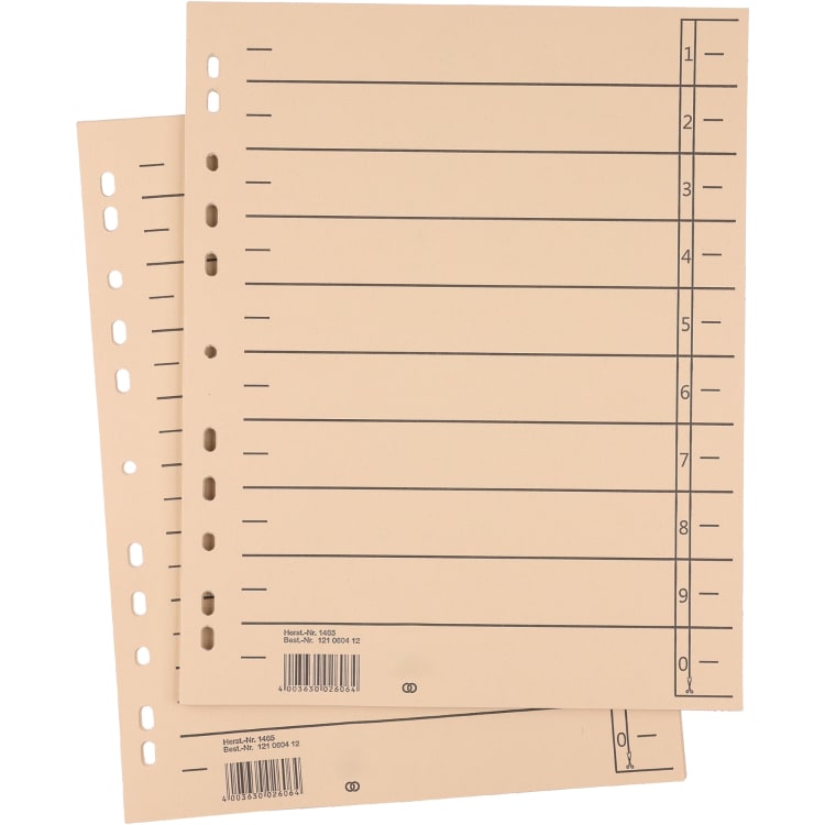 Soennecken oeco divider sheet A4 180 g cardboard 100 pieces chamois