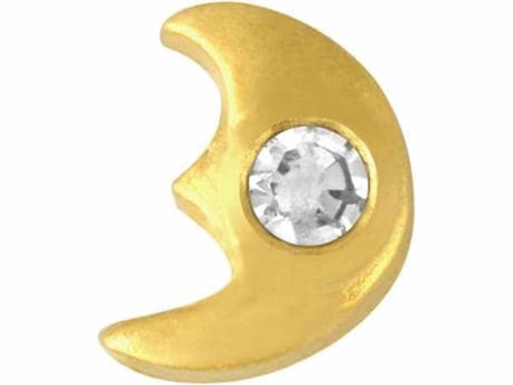 Twizzler Mond mit Diamant gold 22kt