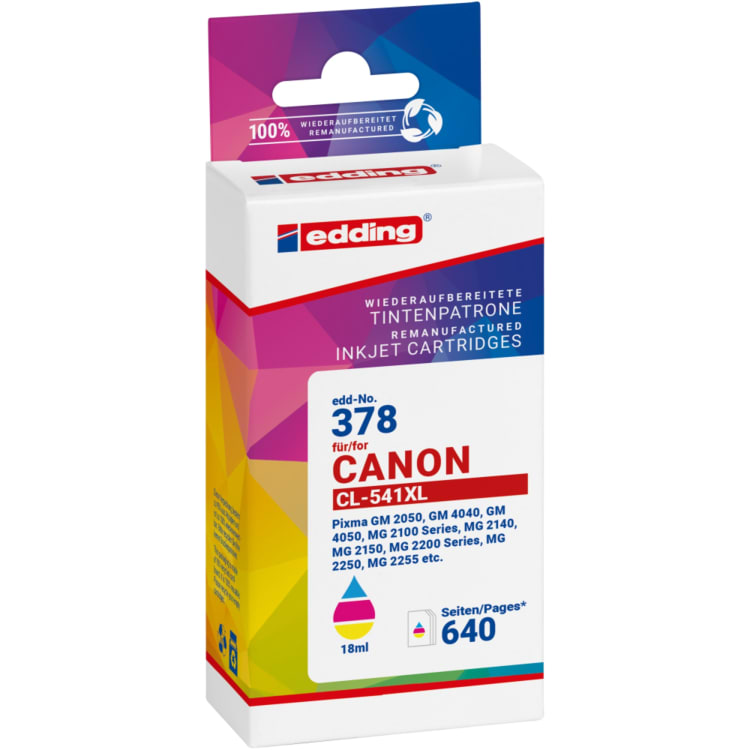 edding ink cartridge compatible with Canon No.541XL coloured