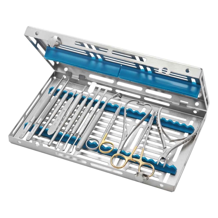 Basic surgery set incl. tray (14-piece)