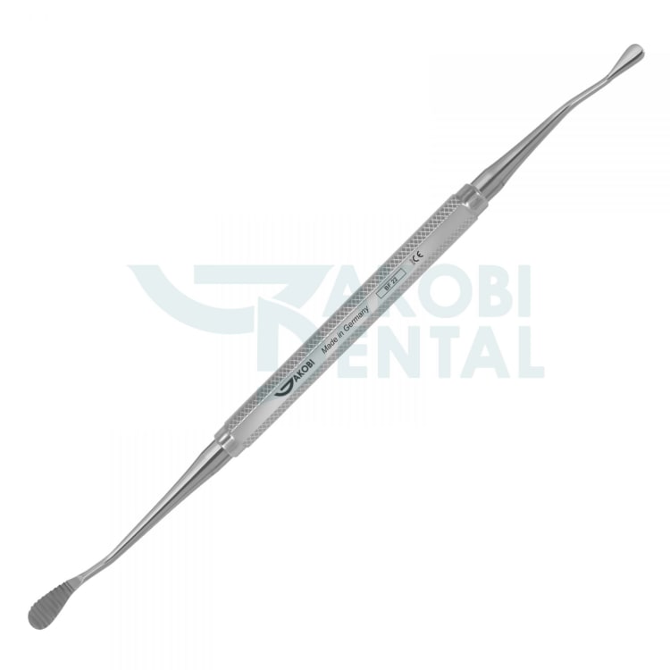 Bone file Miller BF 22, stainless steel, handle # 3 