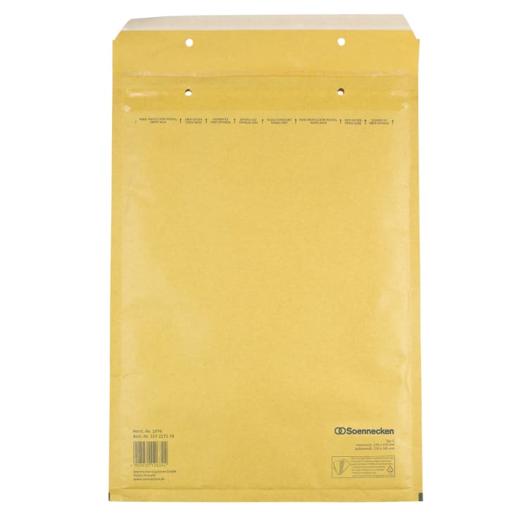 Soennecken bubble mailer G/4 230x335 mm peel & seal 100 pieces brown