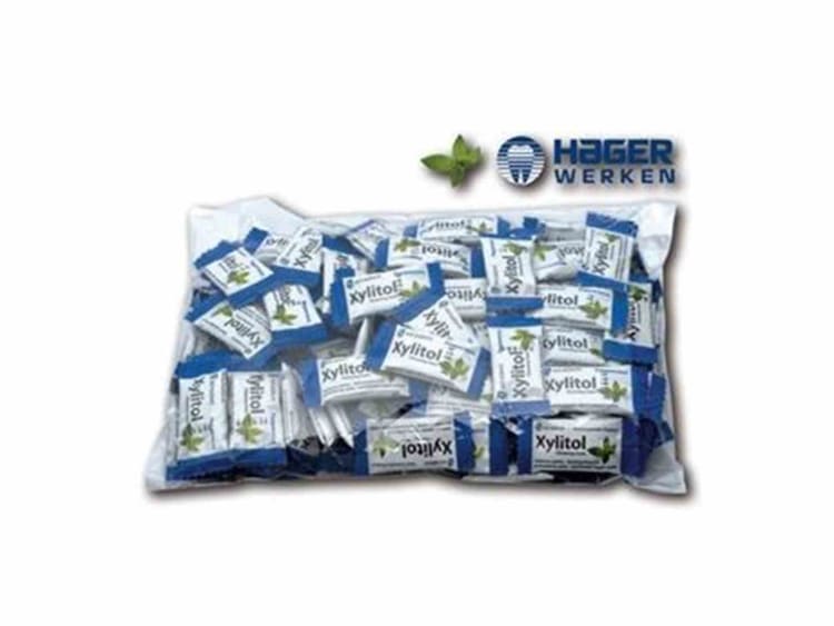 Hager & Werken Xylitol Chewing Gum Portionspackung Pfefferminz