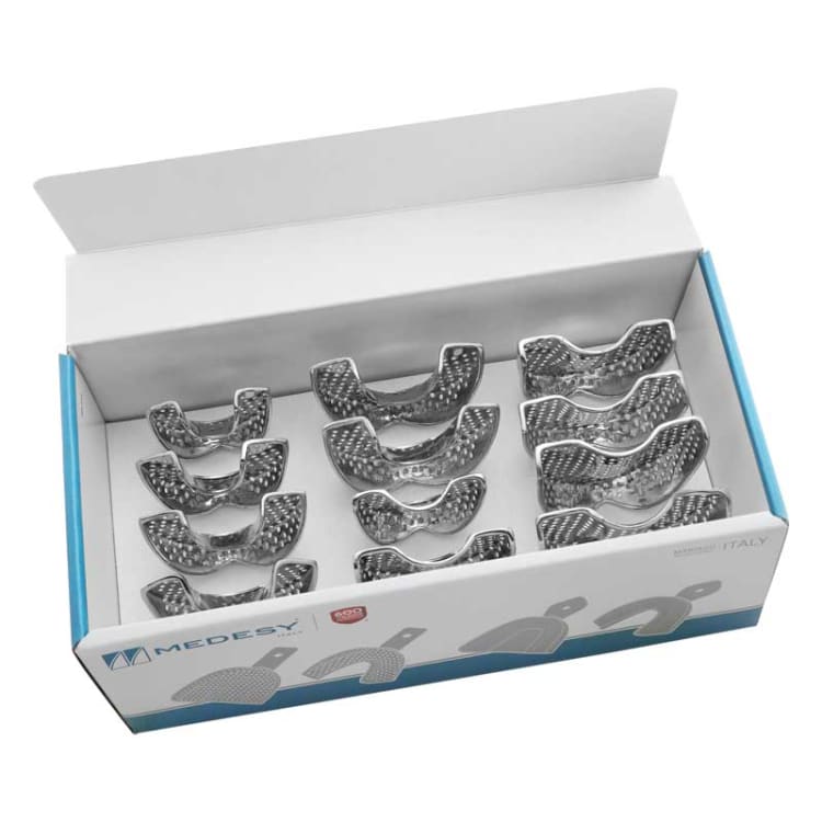 Impression tray set, Rim-Lock, perforated (12-piece)