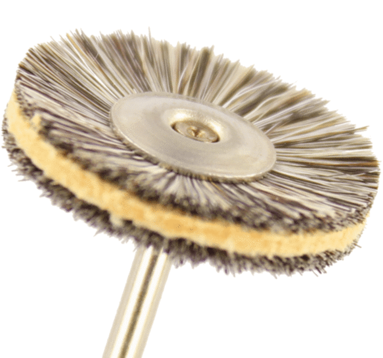 Polierbürste Ziegenhaar mit Ledereinlage Stufe: Universal (1 Packung á 10 Stück)