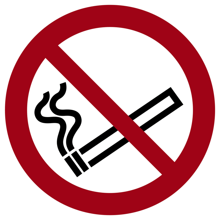 Information sign no smoking 20 cm film self-adhesive