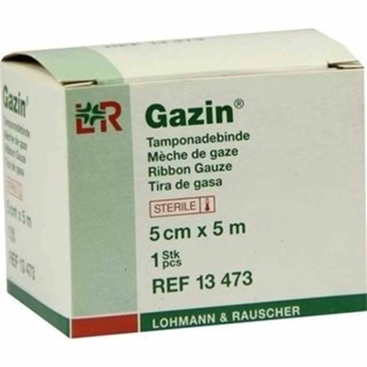 Lohmann + Rauscher Gazin Tamponadeverband Opgerold 5 cm x 5 m