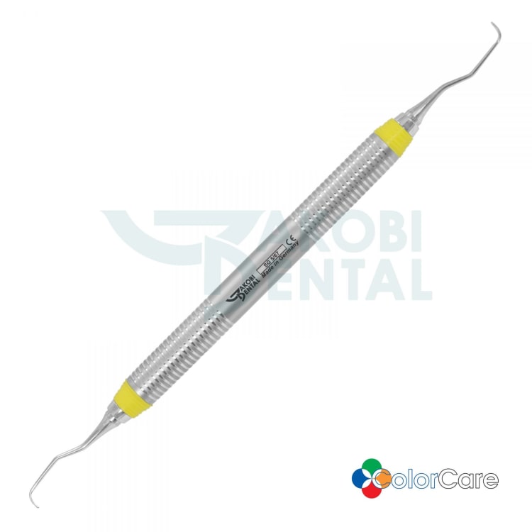 Gracey Curette 5/6, standard, ColorCare handle # 7, Colour: turquoise, stainless steel