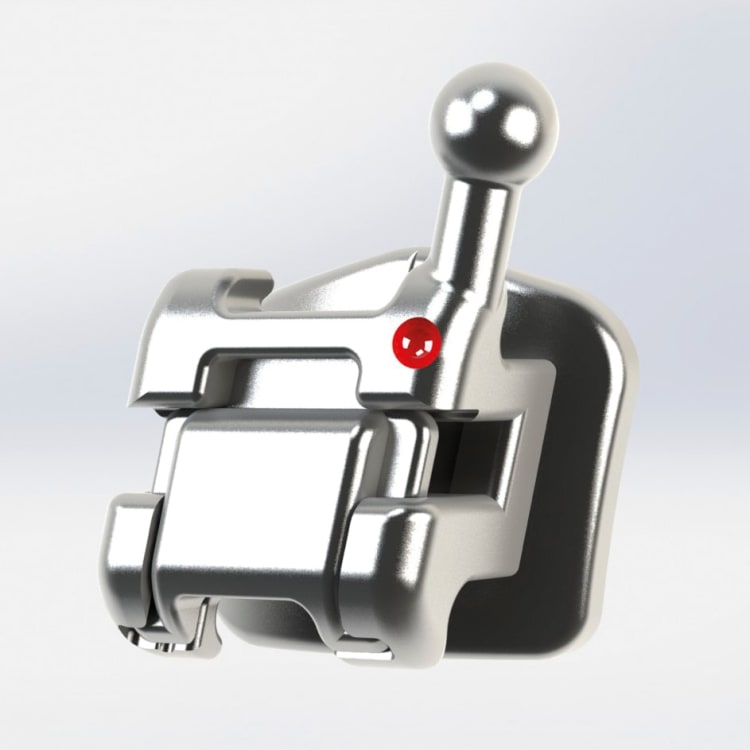 ProMIM Self-Ligating brackets .022 MBT full set 5-5, with hooks on 3, 4, 5