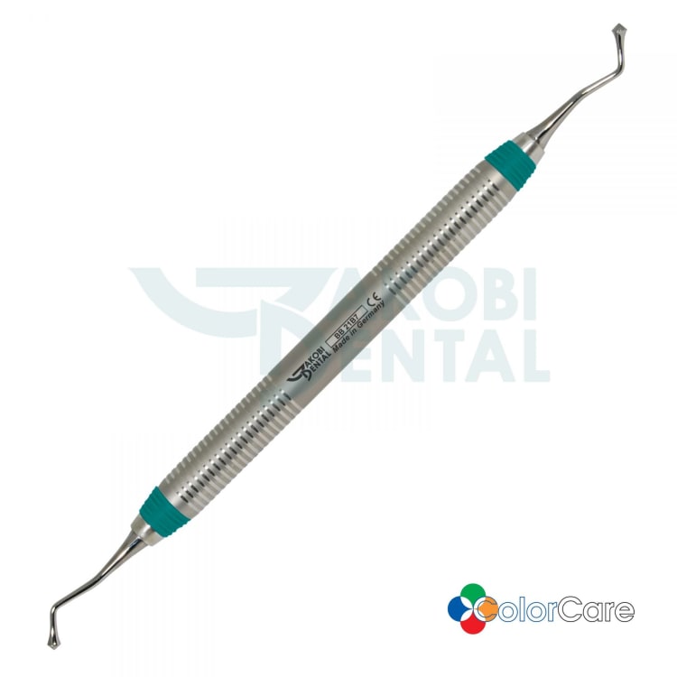 Ball Burnisher BB 21B, ColorCare handle # 7, Colour: turquoise, stainless steel