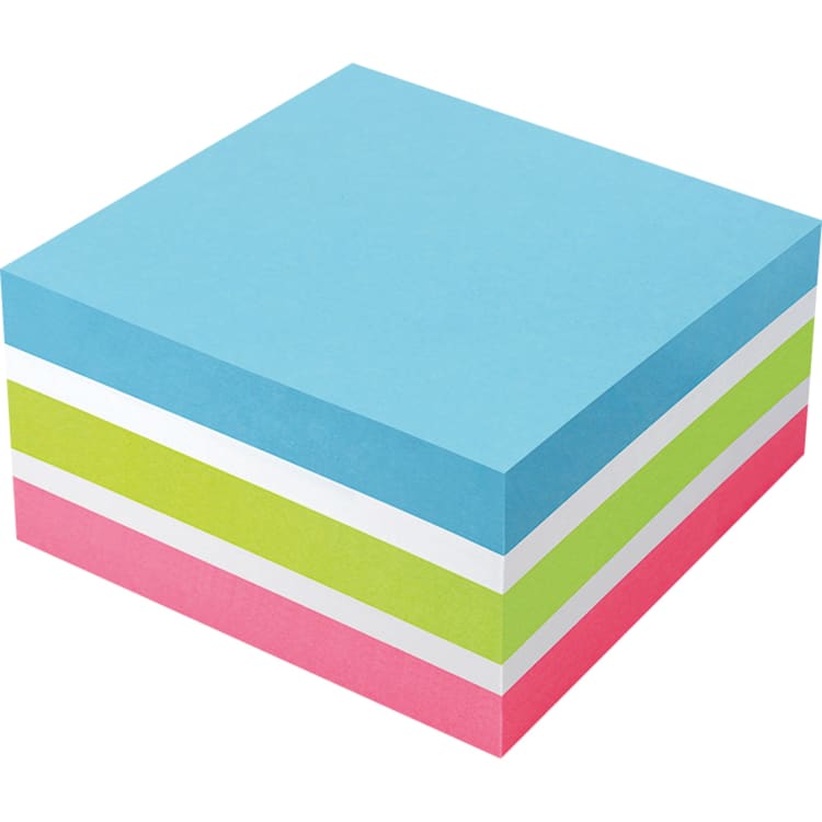 Soennecken sticky note cube 75x75 mm 400 sheets blue/green/pink