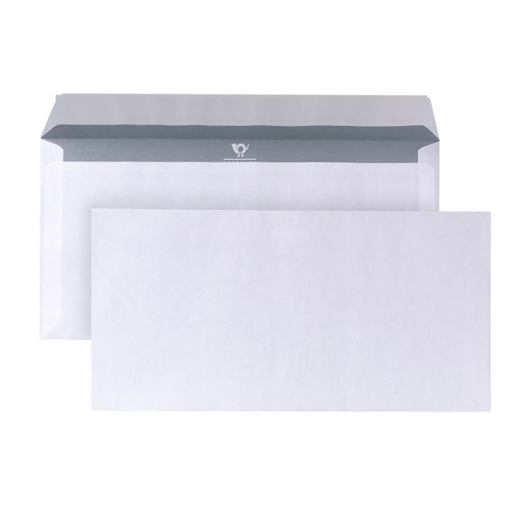 Posthorn envelope DL 80 g without window peel & seal 1,000 pieces white