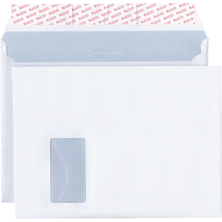 Elco Documento gusset envelope C4+ with window 200 pieces white