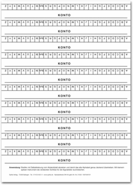 Alphabetblatt A4 orange sk (f.Adre.A5)St