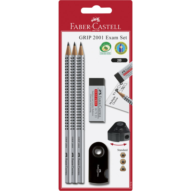 Faber-Castell pencil set Grip 2001 EXAM BK