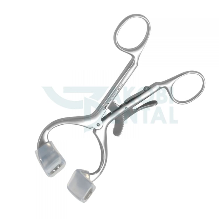 Mouth gags MGA for Adults, 14cm, in ratchet design, can be fixed, stainless steel