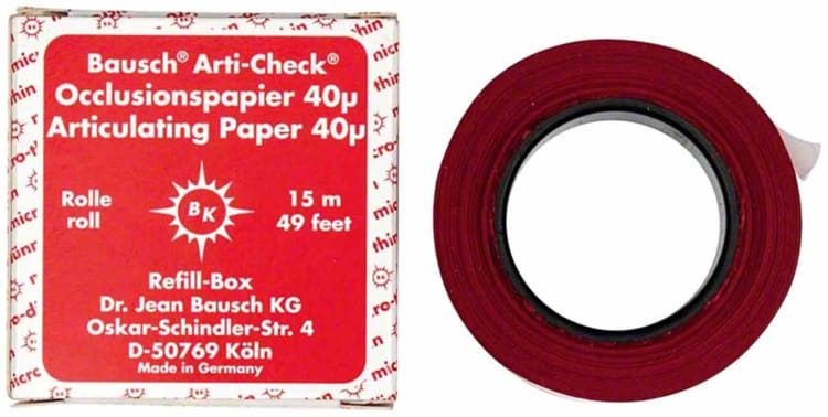 Bausch Arti-Check® Occlusionspapier 40µ Refill Pack - 16mm Breit - Red