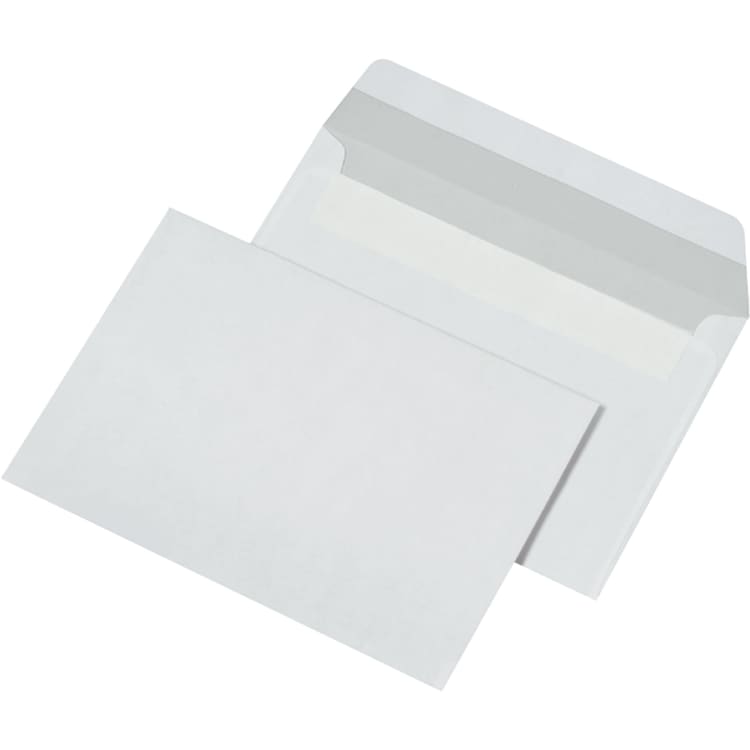 MAILmedia envelope C6 without window peel & seal 1,000 pieces white