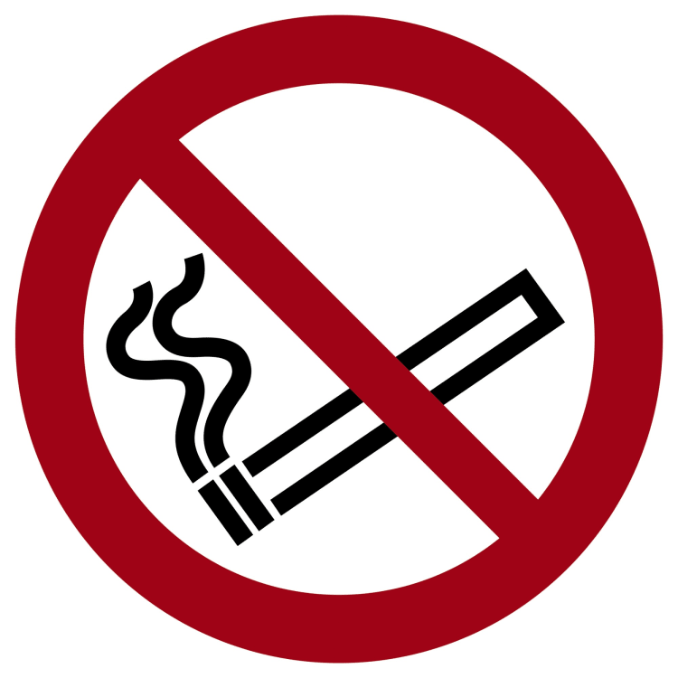 Information sign no smoking Ø 10 cm film self-adhesive