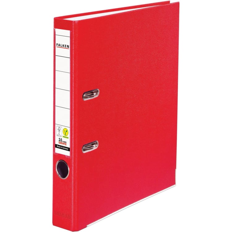 Falken ring binder S50 A4 50 mm PP red
