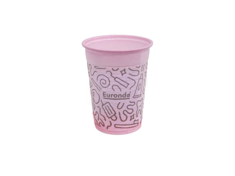 Euronda Monoart Mouth Rinse Cups Graffiti Pink