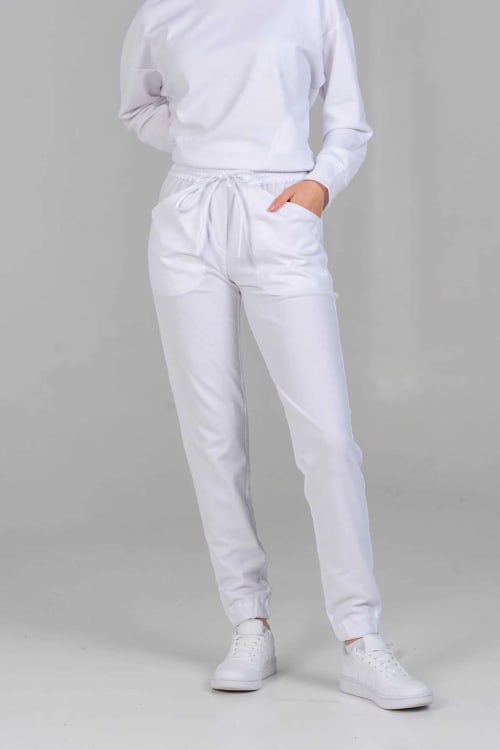 Van Laack Jersey Trousers Gummibund MWW-H5 White XXL