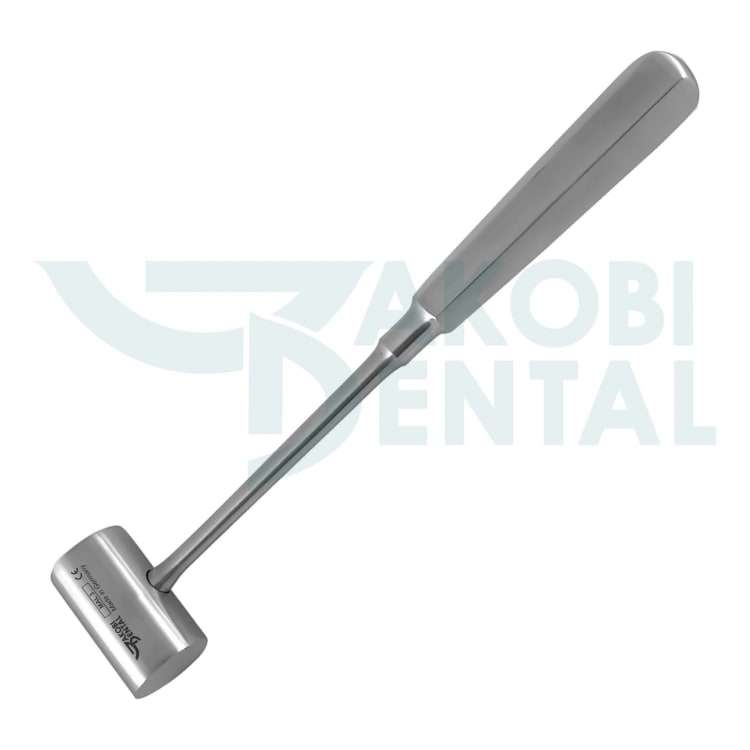 Surgical mallet MAL3 Partsch, Ø of malet head 25mm, 195gr. total length ca. 215mm, stainless steel