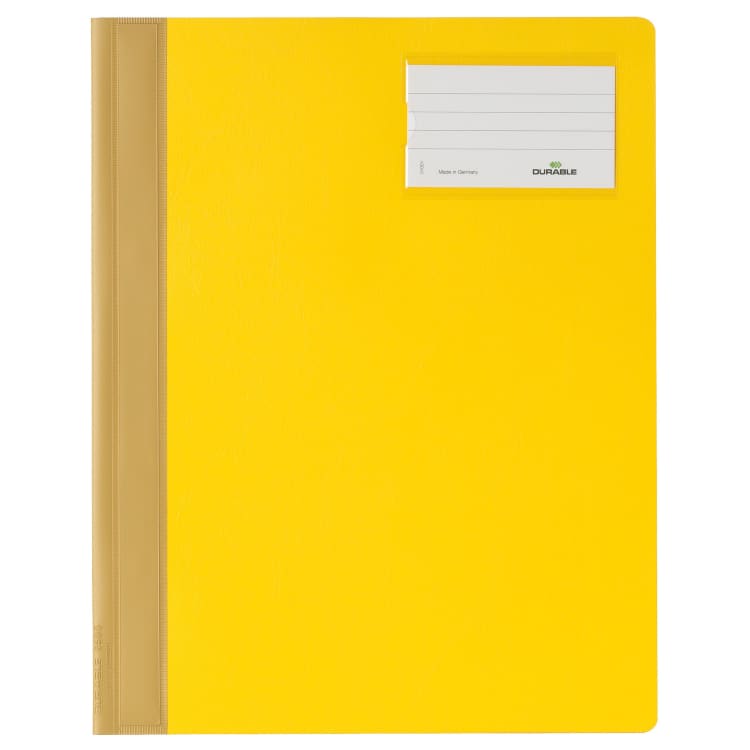 Durable flat file A4 polyethylene yellow