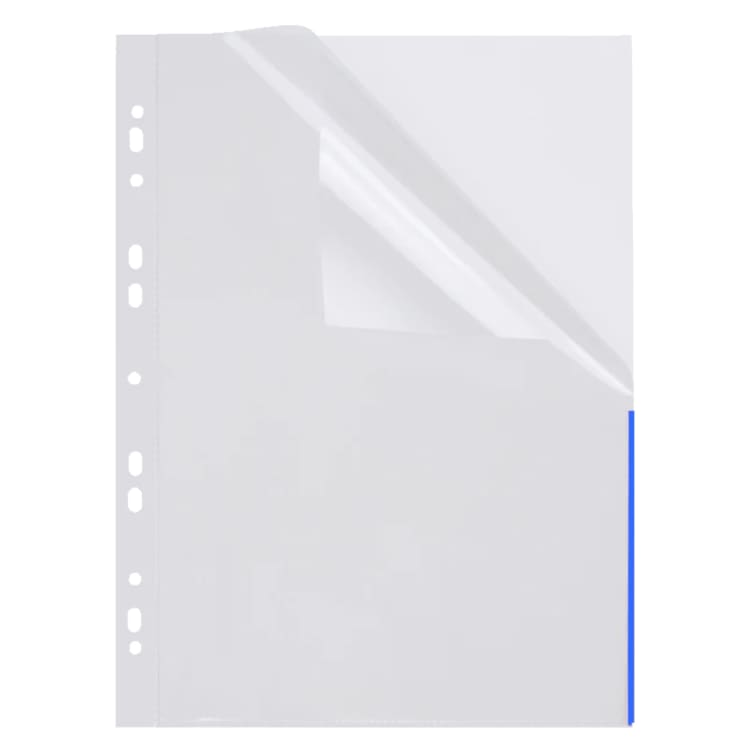 FolderSys punched pocket Index A4 100 pieces blue