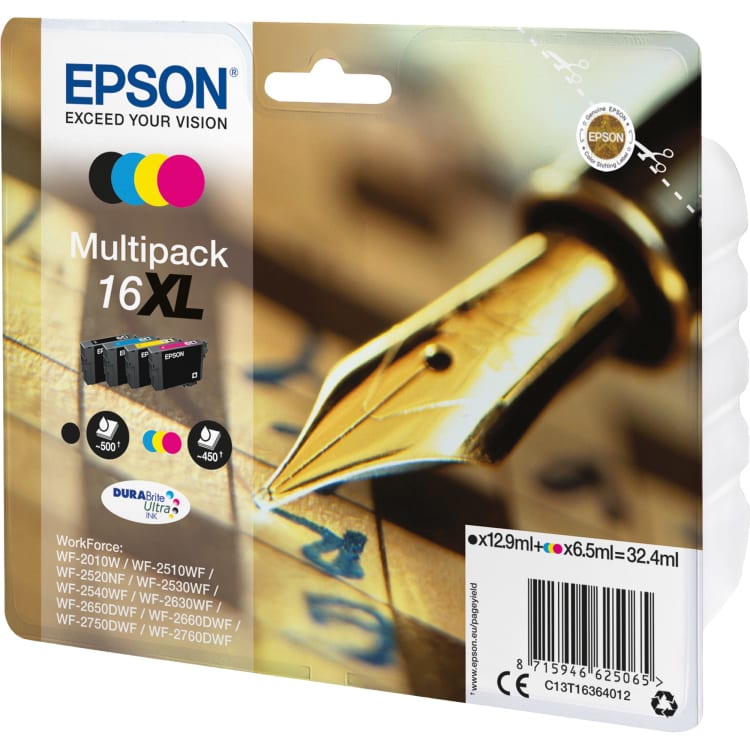 Epson ink cartridge 16XL black/cyan/magenta/yellow 4 pieces