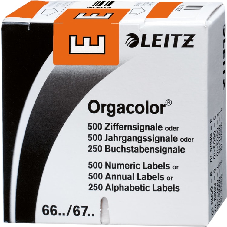 Leitz letter tab Orgacolor E 250 pieces orange