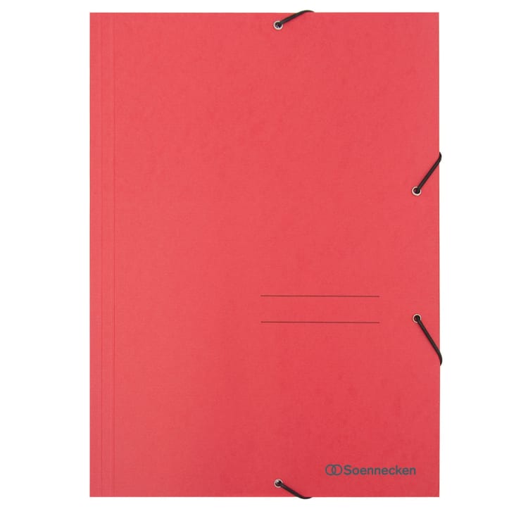 Soennecken elastic folder A4 3 flaps with elastic band red