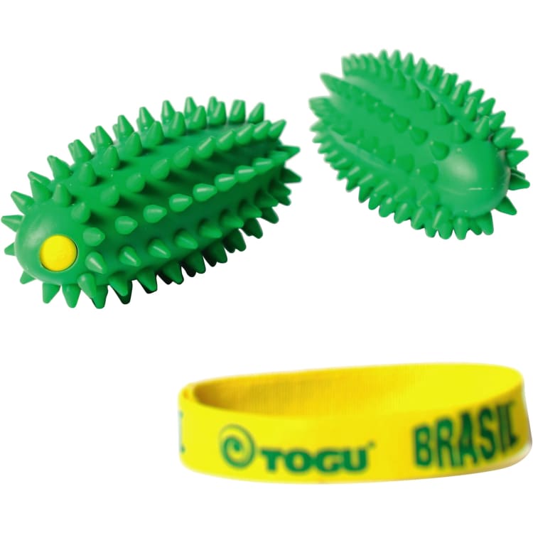 Togu ergonomic hand trainer Brasil 11x5 cm 2 pieces green