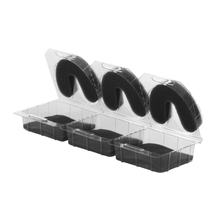 Clear packaging 78 x 69 x 44 mm, pack size = 10 pieces (3-er)