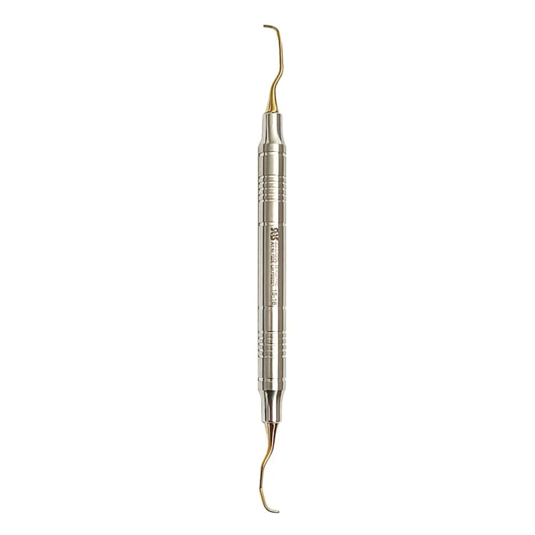 Gracey Curettes, Anatomical Hollow Handle Ø10 mm, Titanium Coated, 175 mm, Fig. 15-16