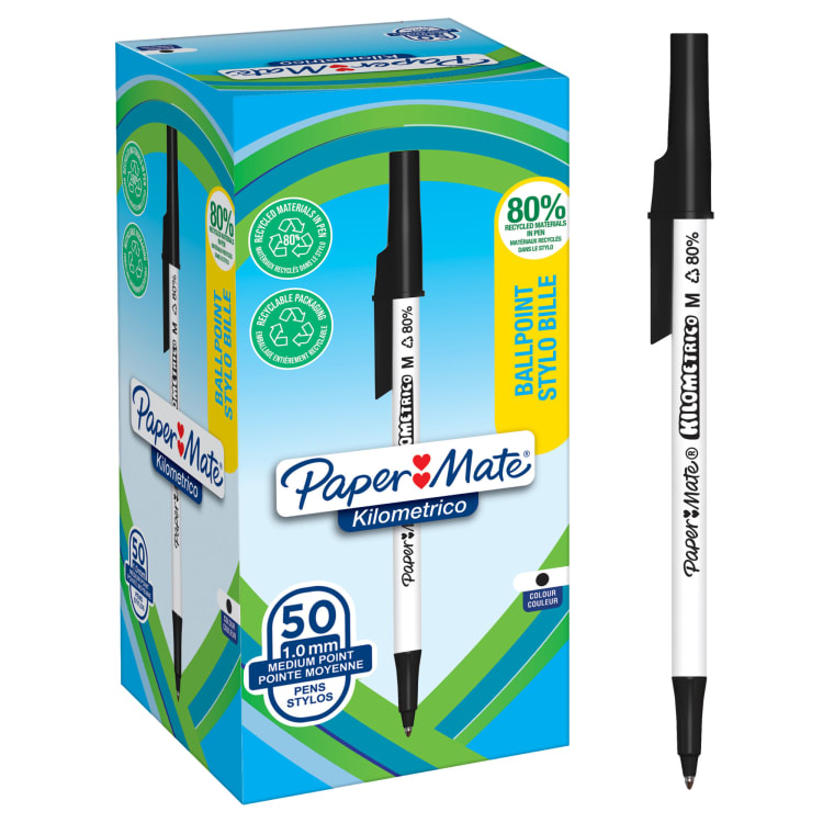 Paper Mate ballpoint pen Kilometrico 50 pieces black