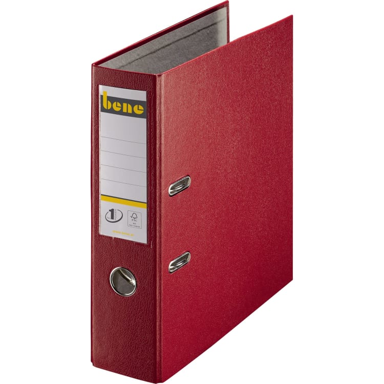 Bene ring binder A4 80 mm PP red