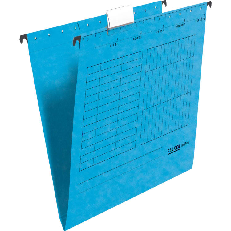 Falken suspension folder open at side 5 pieces blue