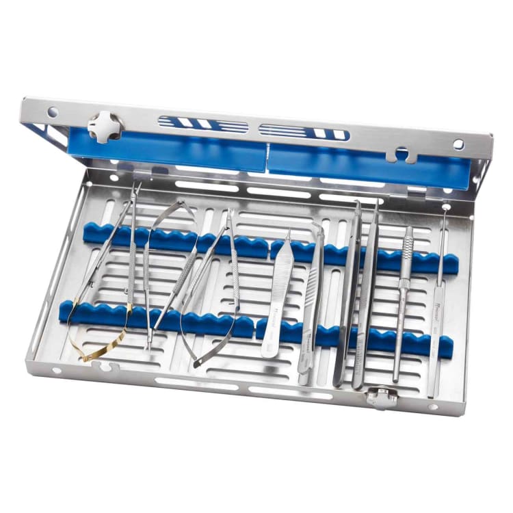 Microsurgery set incl. tray (10-piece)