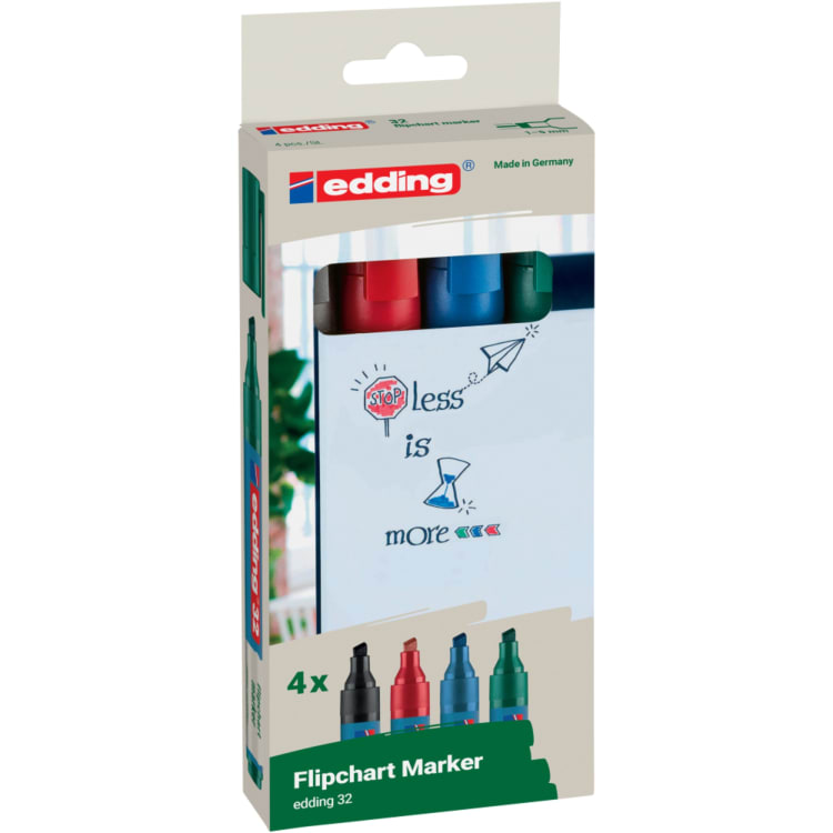 edding Flipchartmarker 32 1,5-3 mm 4 Stück sortiert