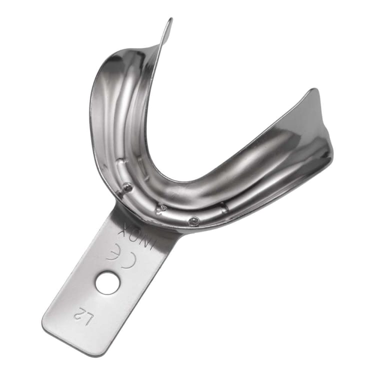 Impression tray, smooth, edentulous, L2, lower jaw XS