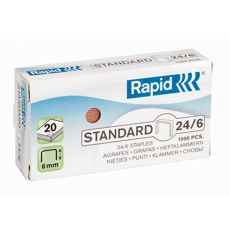 Rapid staples 24/6 copper-plated 1,000 pieces