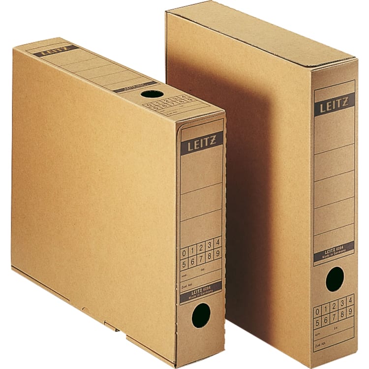 Leitz archive box A4 max. 63 mm corrugated board natural brown