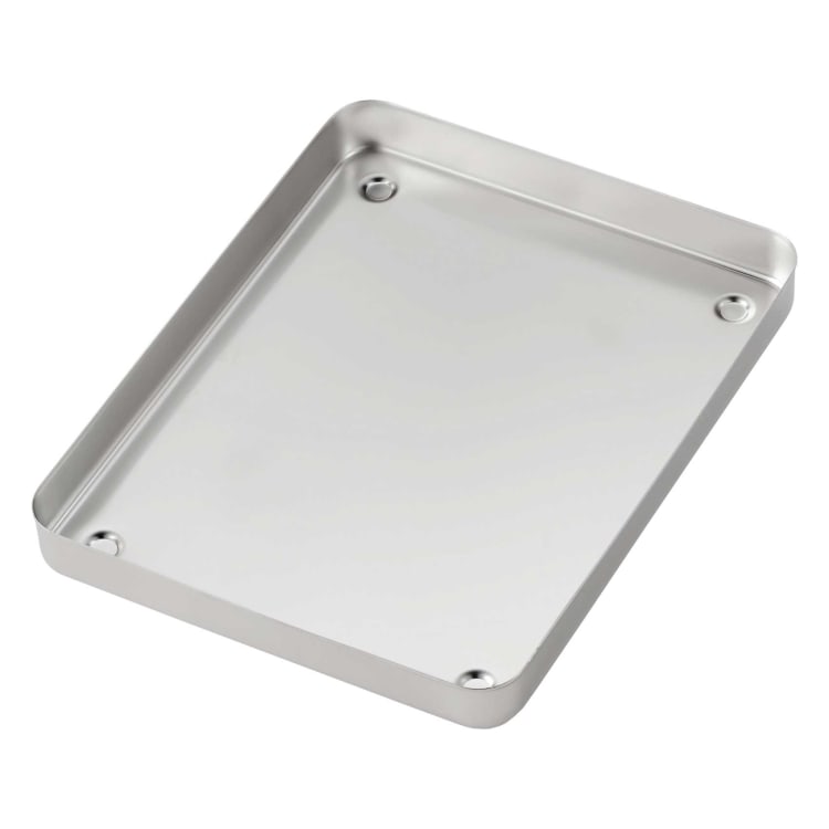 Standard tray, unperforated, made of stainless steel, 190 x 150 x 20 mm